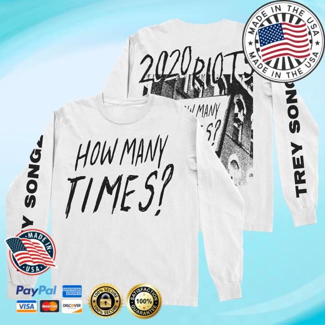 Official Trey Songz Merch 2020 Riots White Long Sleeve Crewneck Sweatshirt