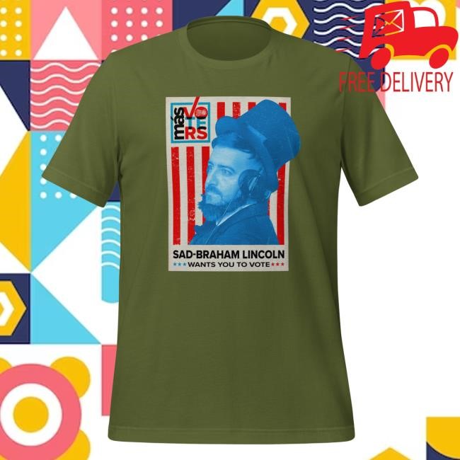 Sad-Braham Lincoln Flag T Shirt