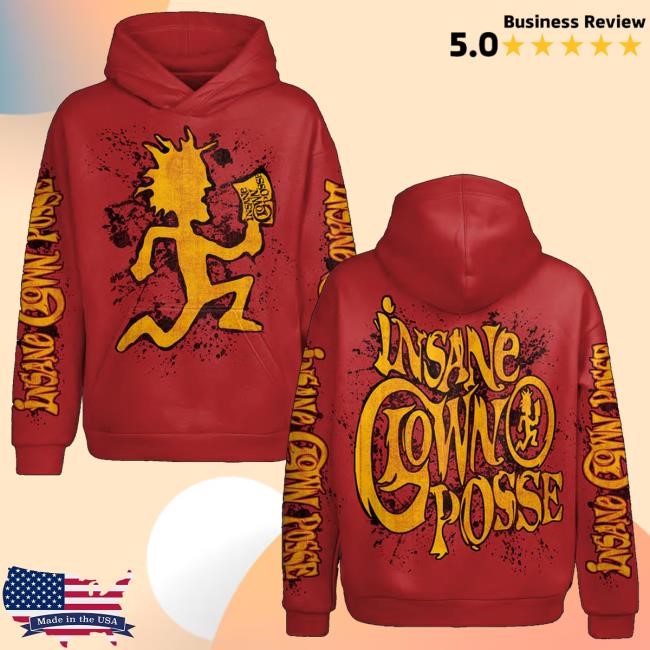 Insane Clown Posse Store Merch Hatchetman Gold Zip Up Hooded Sweatshirt