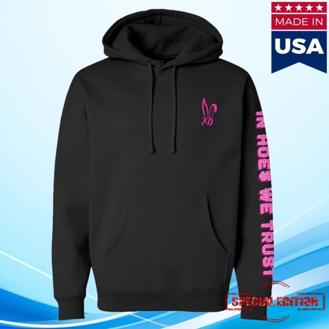 Hunniebunnies Merch In Hoes We Trust Black Long Sleeve Shirt