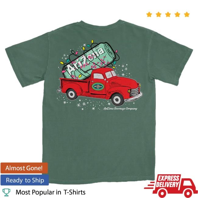 Drinkarizona Merch Store Green Holiday Truck Cotton Tee Shirt