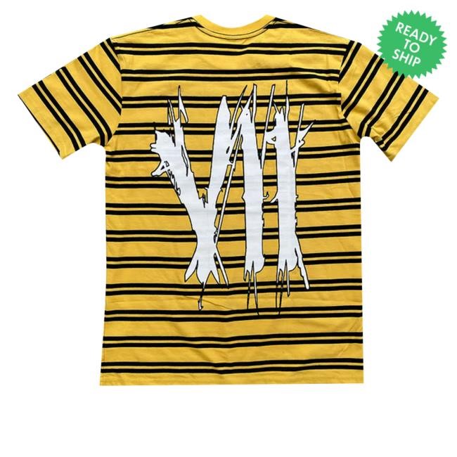 Sin Krewe 'Sk Sport' Tee Shirt (Yellow/Black Stripe)