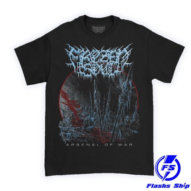 Frozen Soul Merch Store Glacial Domination Single Art T-Shirt Crystal Dye Hooded Sweatshirt