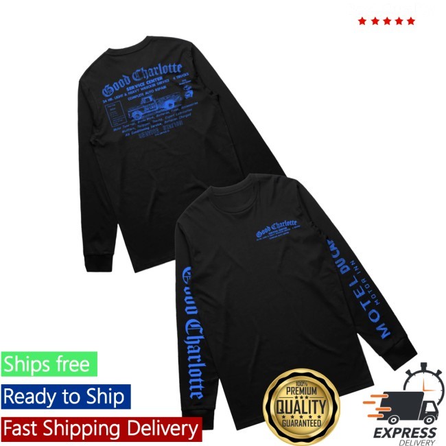 Good Charlotte Store Merch Motel Du Cap Service Center Pickup Black Tee Shirt