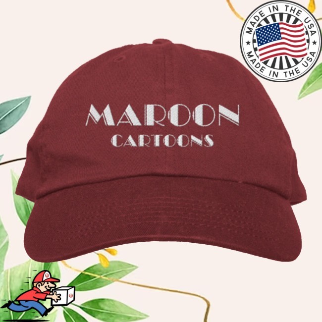 Trending Super Yaki Store Merch Maroon Cartoons Embroidered Hat