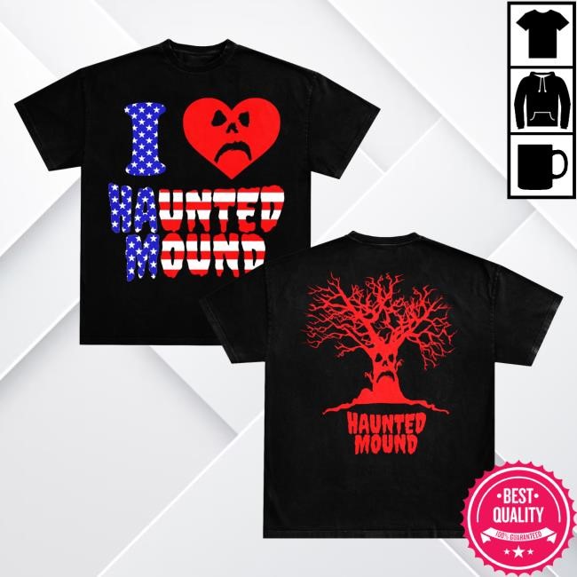 Haunted Mound Merch I Heart Hm Usa Hoodie