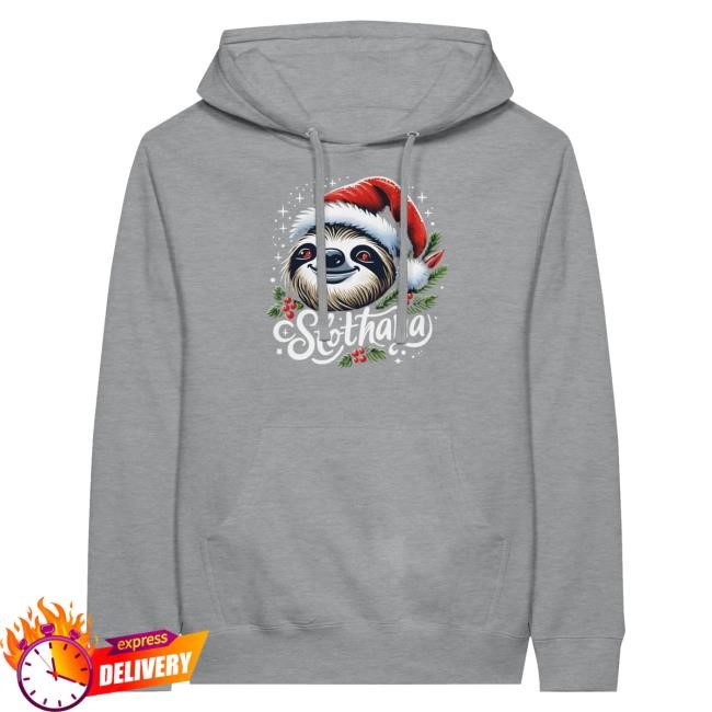 Slothfullthings Merch Premium Sweater Slothmas Slothana