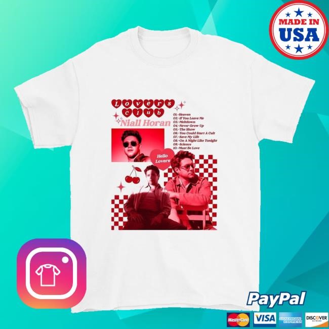 Niall Horan Merch Red Lover's Club Shirts