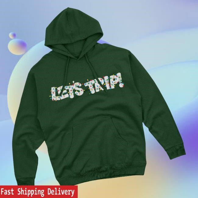 Trending Sturniolo Clothing Merch Let's Trip Lights Hoodie Green
