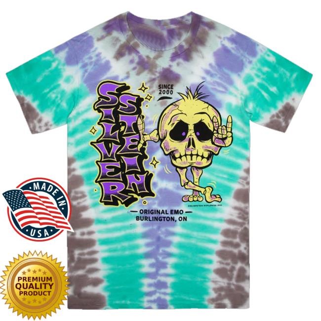 Trending Silverstein Music Merch Skeleton Dye Sweatshirt