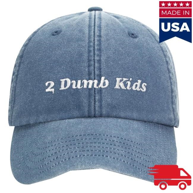 Official Levent Geiger Merch Shop 2 Dumb Kids Vintage Blue bucket hat