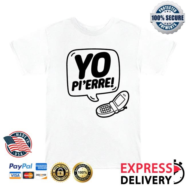 Yo Pierre Merch Store Yo Pi'erre White Celly T-Shirt