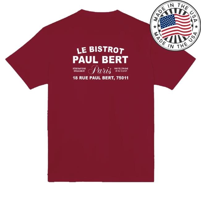 Giftshop Merch Bistrot Paul Bert Unisex Sweatshirt Signature Bordeaux