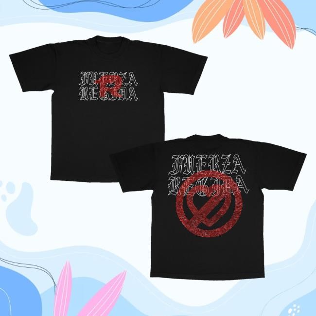 Trending Fuerza Regida Merch Stone Old English Black Shirt