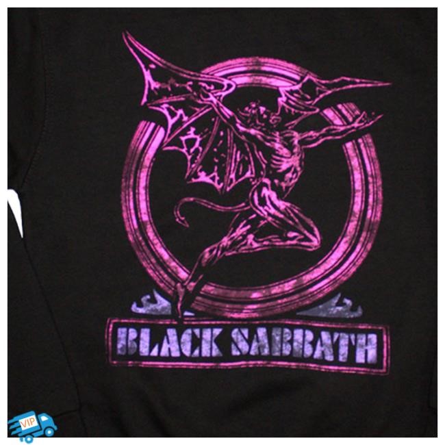 Eyesoremerch Black Sabbath Neon Pink Henry Shirt
