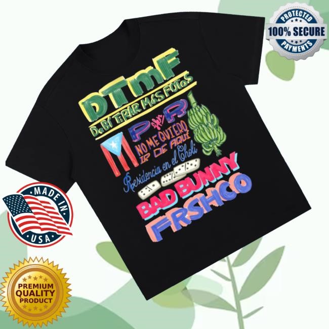 Dtmf Tour Merch Bad Bunny Residencia Tour Black Tee