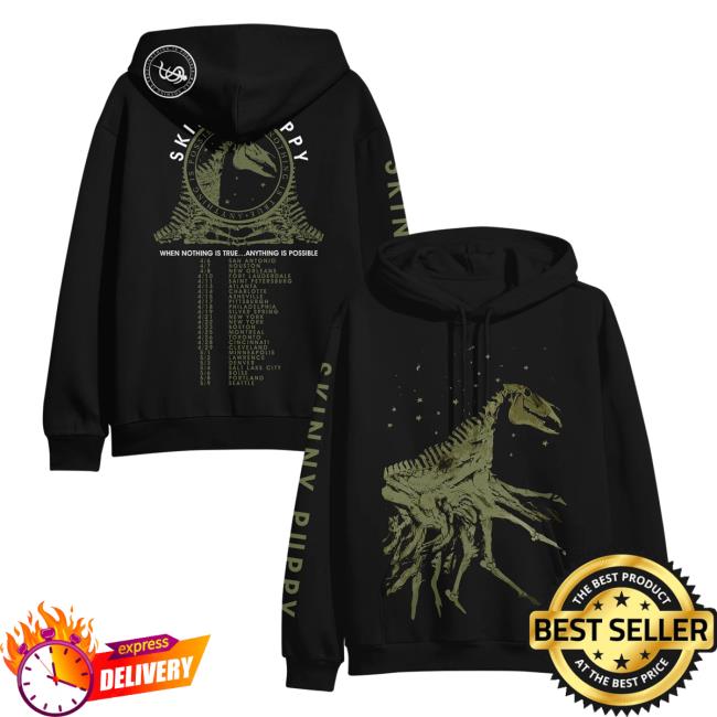 Official Skinny Puppy Merch Skinny Puppy Bone Tour Black Sweater