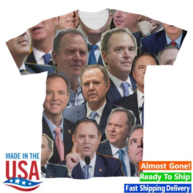 Subliworks Merch Adam Schiff Photo Collage T-Shirt