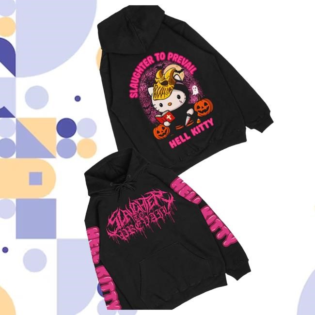 First Blood Store Merch Slaughter To Prevail - Hell Kitty Halloween T Shirts