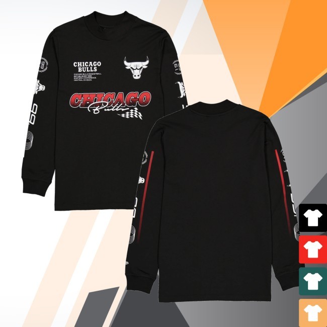 Chicago Bulls New Era Racing Black T-Shirt