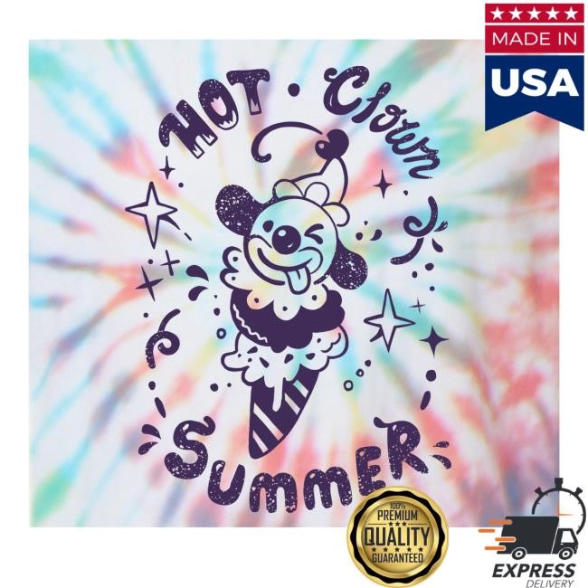 The Yetee Merch Hot Clown Summer Tie Dye Sweatshirt