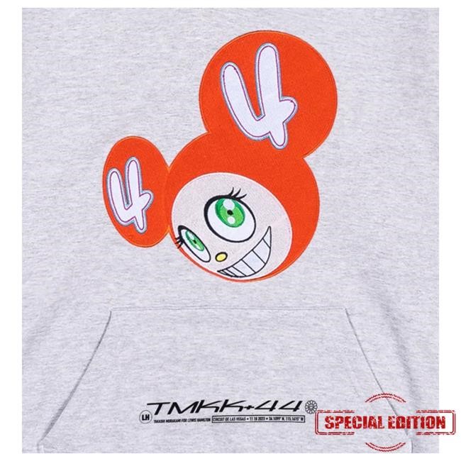Plus44 World Merch 44 Takashi Murakami Dob Long Sleeve T Shirt Grey