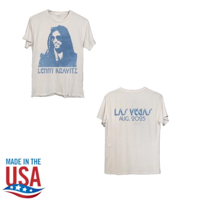 Lenny Kravitz Merch Store Blue Portrait Las Vegas Sweater
