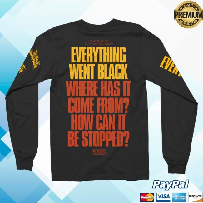 Official Nightshiftmerch The Black Dahlia Murder Everything Went Black Long Sleeve Hoodie