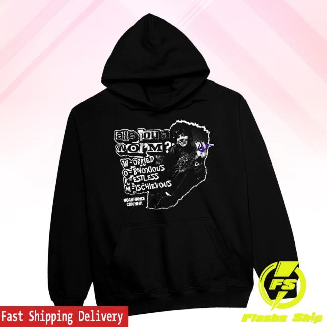Official Noahfinnce Merch Are You A Worm Hoodie (Black) Sweatshirt