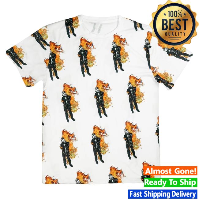 Official Merch Bar Samuel Ratsch Hoodlum Shop Darby Allin Fire All-Over Print T Shirt MerchBar