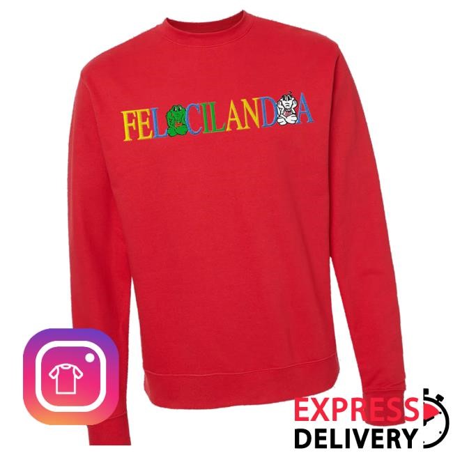 Alvaro Diaz Official Store Merch Shop Felicilandia 3 Year Anniversary Red Hoodie Sweatshirt