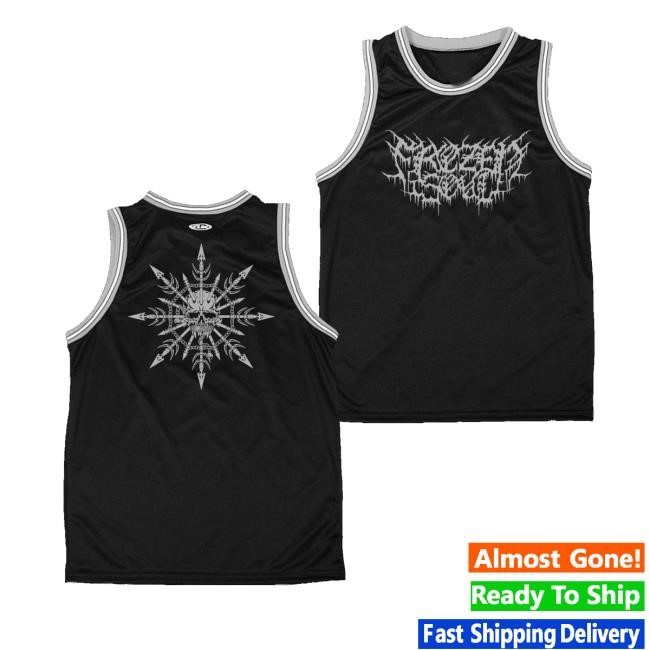 Massacre Merch Frozen Soul Skullflake Basketball Jersey