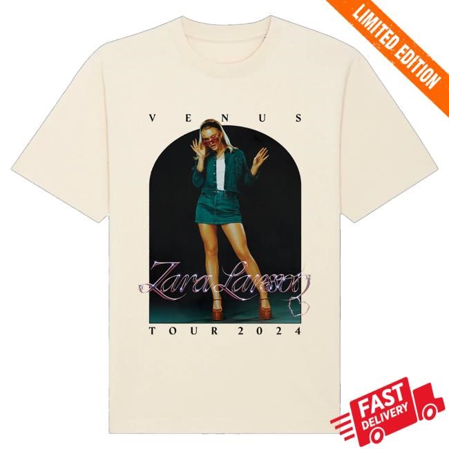 Zara Larsson Merch Store Zara Larsson Uk & Eu 2024 Ecru Venus Tour Tee