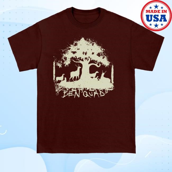 Purenoise Merch Shop Ben Quad Deer Maroon T Shirt