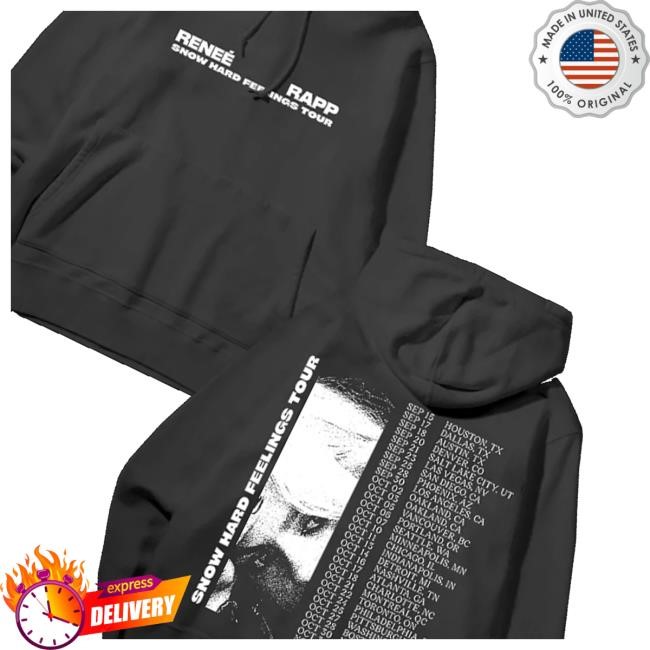 Reneé Rapp Official Store Merch Snow Hard Feelings Tour Hooded Sweatshirt