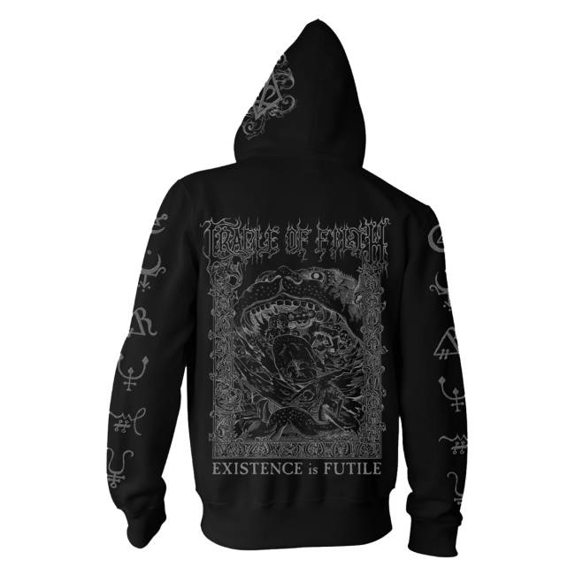 Official Night Shift Merch Cradle Of Filth Existence Pullover Hooded Sweatshirt