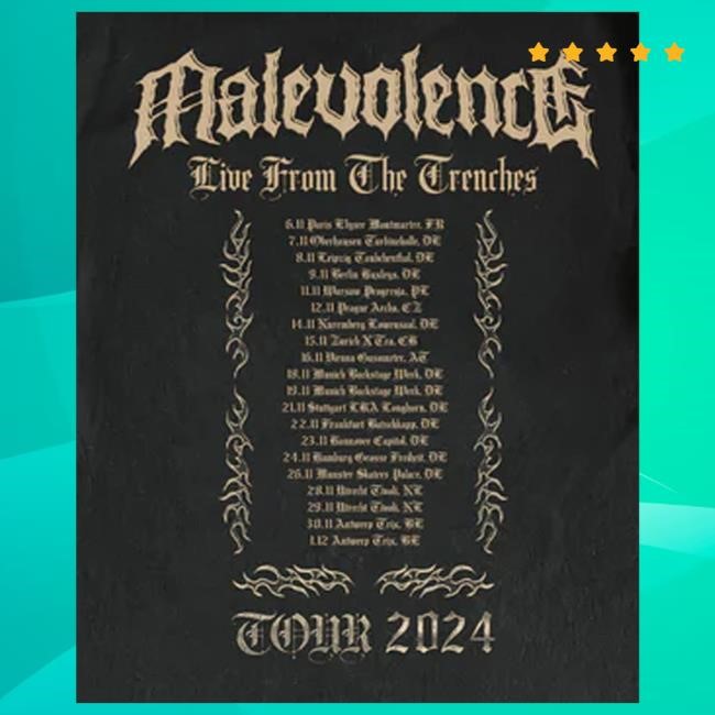 Mlvltd Music Merch Malevolence Live From The Trenches Tour Sweaters Mlvltd Music Merch Malevolence Live From The Trenches Tour Ls Tee