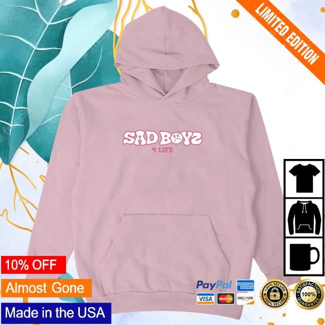 Sad Boyz Store Merch Mente Positiva 4L Hoodie - Light Pink Shirt