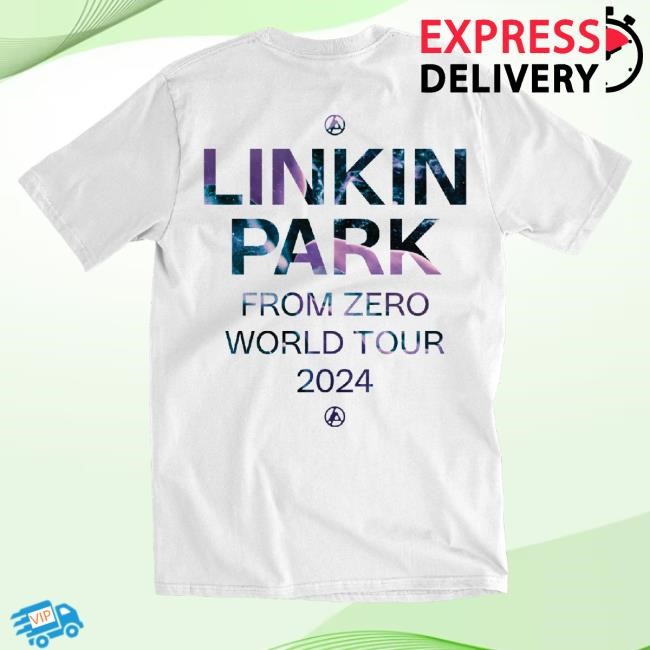 Official Linkin Park Merch From Zero World Tour Texture Fill White Long Sleeve T Shirt