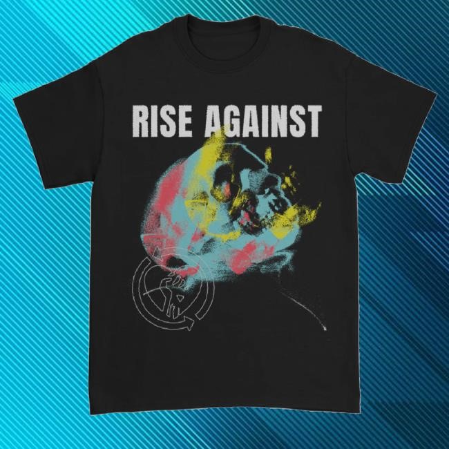 Official Rise Against Merch Projecting Skull Classic Shirt (Black)
