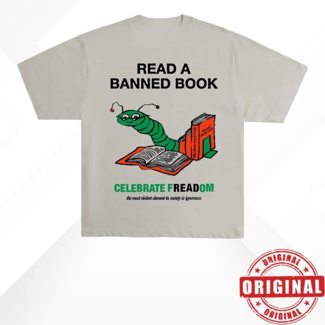 Official Read A Banned Book Celebrate Freadom Tee Shirt