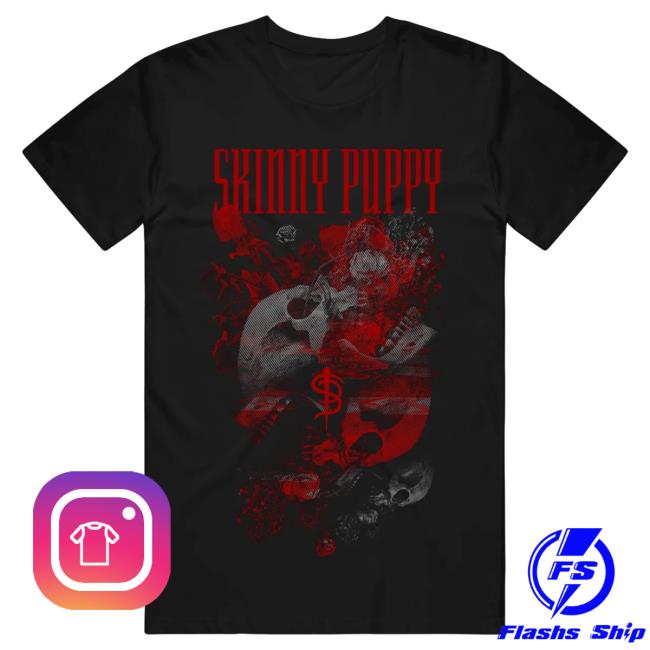 Official Skinny Puppy Merch Bouquet Black Tee