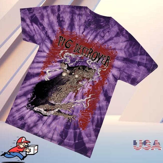 Official Holy Mountain Printing Merch Pig Destroyer Rat Tie Dye Hoodie Sweatshirt