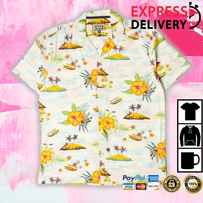 Ragstock Merch Hibiscus Oasis Hawaiian Long Sleeve T Shirt