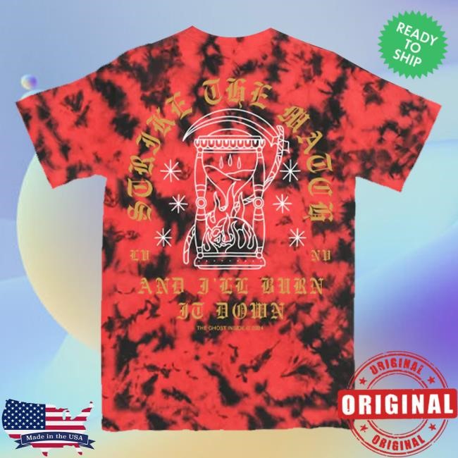 The Ghost Inside Official Merch Burn It Down Tie Dye Unisex Sweatshirt