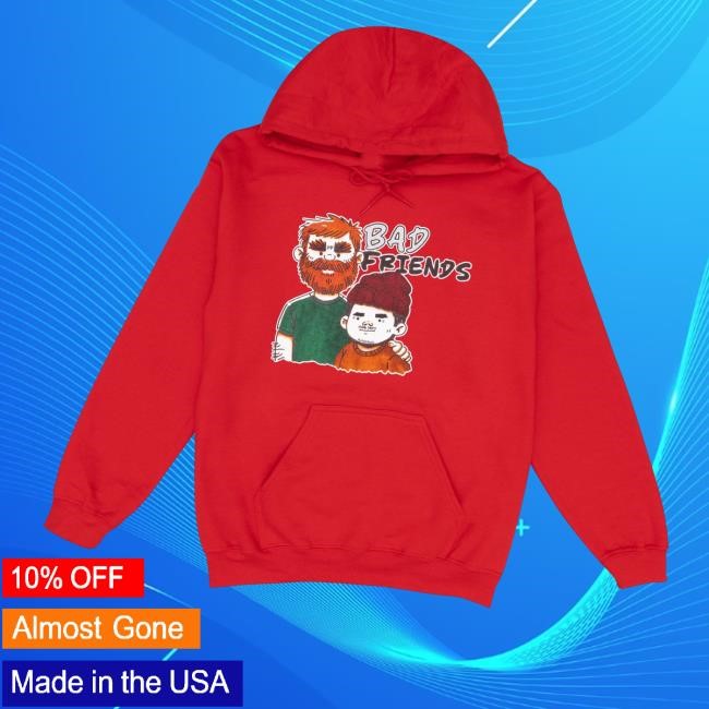 Bad Friends Hairy Red Hoodie