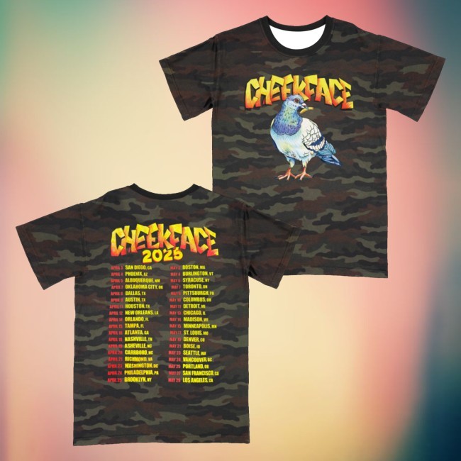Official Cheekface Merch 2025 Us Canada Tour Sweatshirt