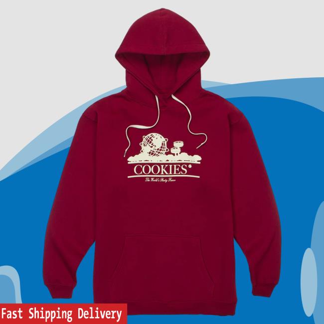 Official Cookies Merch Store World's Party Favor Attractive Hoodie Burgundy