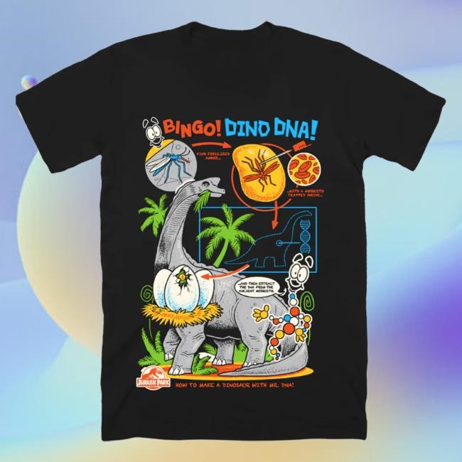 Cavitycolors Merch Jurassic Park Bingo Dino Dna Shirt