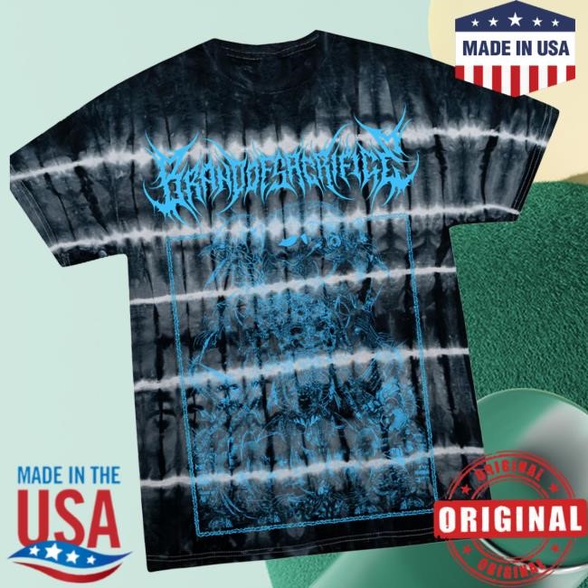 Official Brand Of Sacrifice Merch Collage Black Tie-Dye T-Shirt
